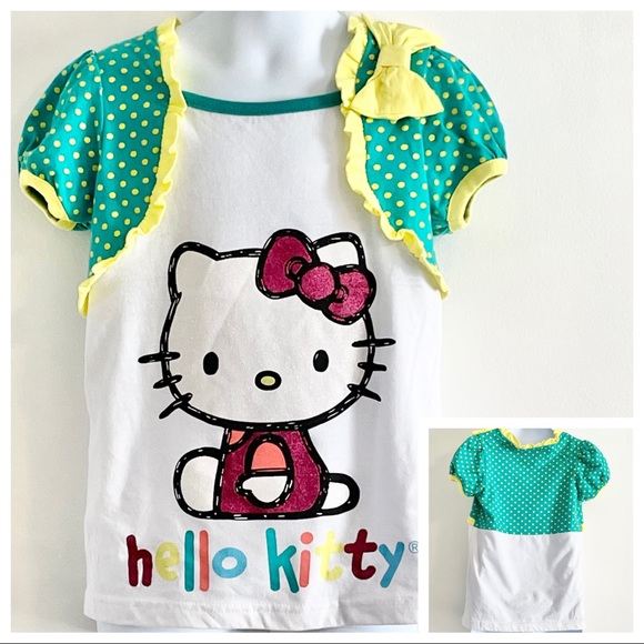 Sanrio Other - Girl’s Sanrio HELLO KITTY Polka Dot Glitter Tee